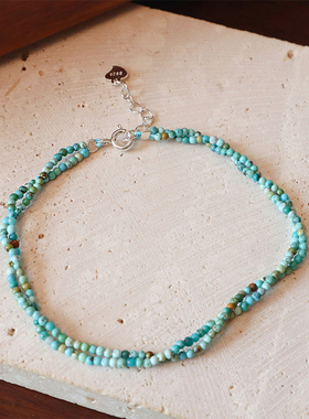原矿无优化绿松石极细缠绕手链