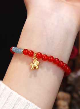 【普陀山祝福】招财小马玛瑙手串