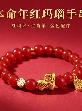 【普陀山祝福】红玛瑙转运手串