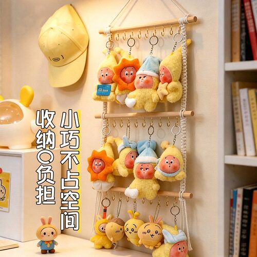 门后墙挂大容量娃娃公仔收纳架