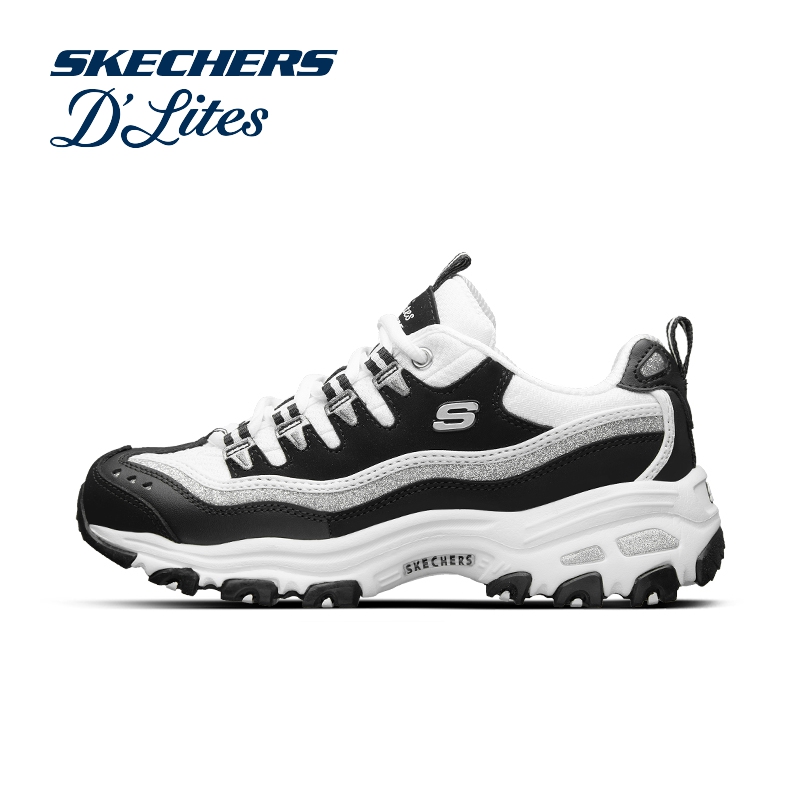 skechers斯凯奇女鞋熊猫鞋官方正品鞋子女秋季休闲运动鞋女老爹鞋