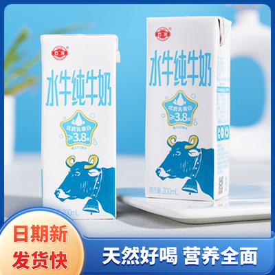 （囤奶）广西石埠水牛纯牛奶200ml*20盒*3箱水牛奶孕妇营养早餐奶