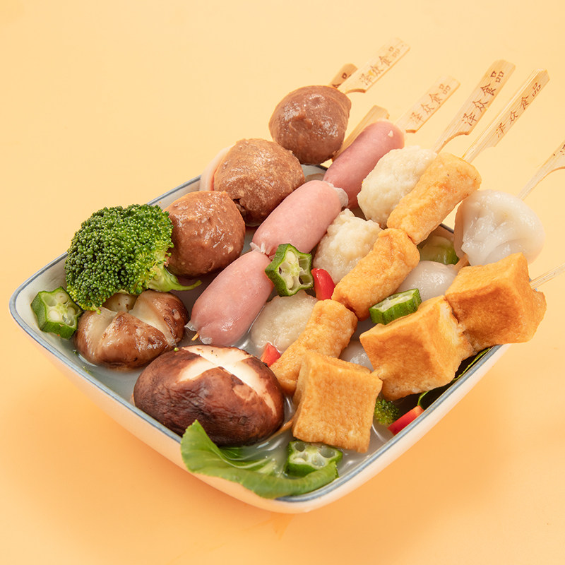 清真内蒙古火锅丸子混合组合装牛肉丸鱼豆腐烧烤麻辣烫食材