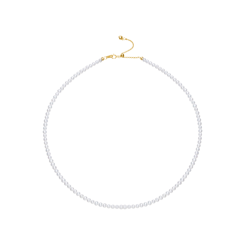 【爱迪生专场】爱迪生珍珠G18K金白色珍珠项链3-4mm