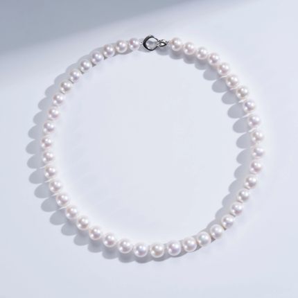 爱迪生珍珠S925银白色珍珠项链9-11mm