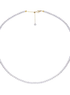 爱迪生珍珠极光系列G18K金白色项链4-5mm