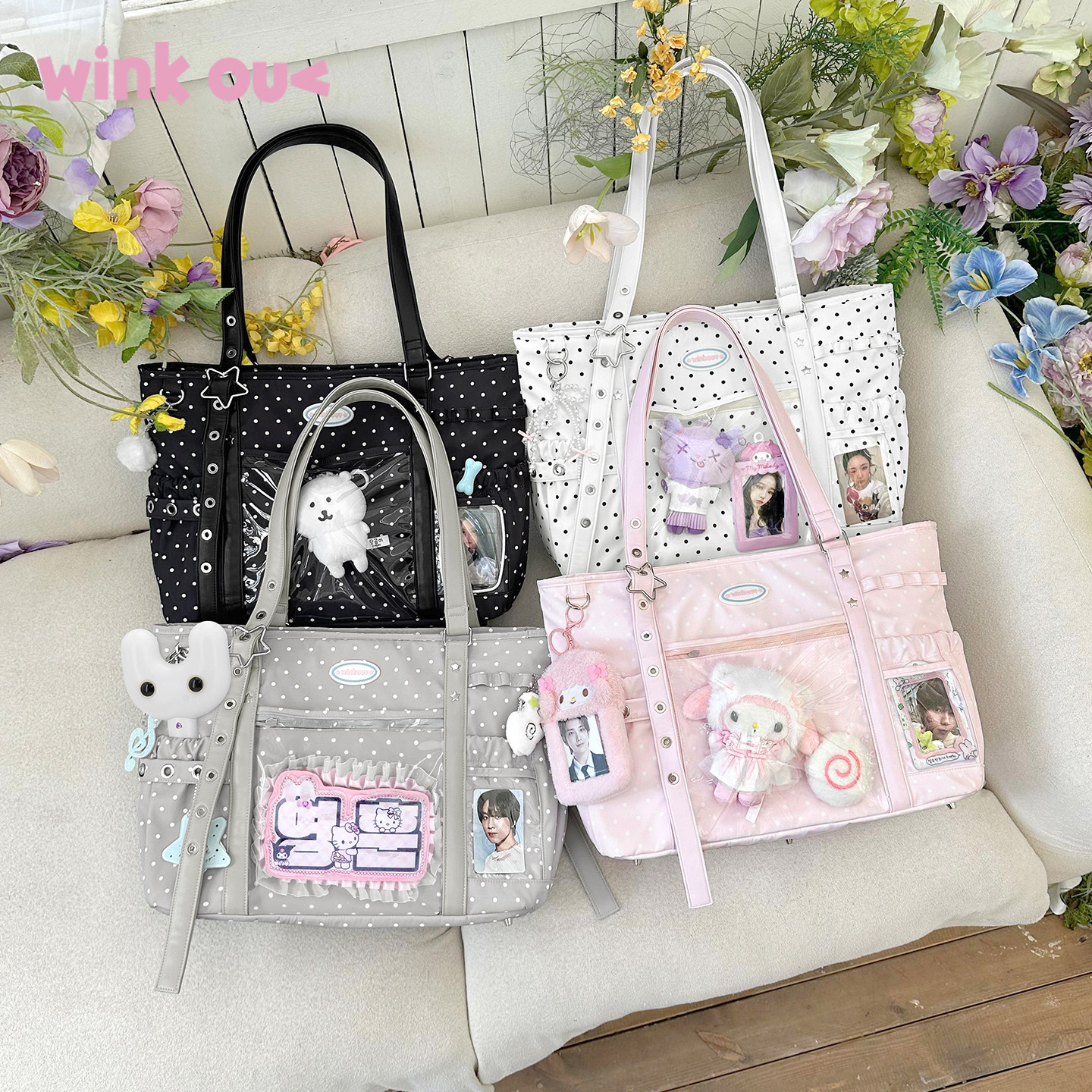 winkouv小食量追星演唱会暗格痛包斜挎包大容量藏灯牌托特包娃包,箱包皮具/热销女包/男包,痛包,淘宝优惠券,粉丝福利购,淘宝优惠卷