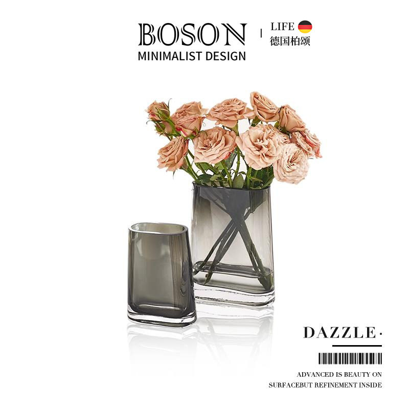 BOSON·Dazzle·花瓶客厅摆件高级简约创意装饰玻璃插花器 | 夺目