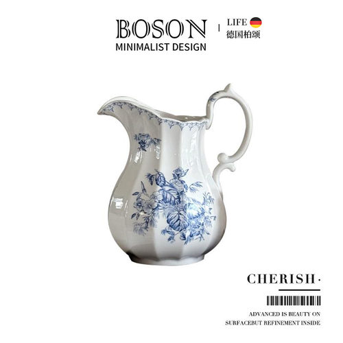 BOSON·Cherish·花瓶法式中古陶瓷客厅插花器桌面摆件玄关 |怀瑾