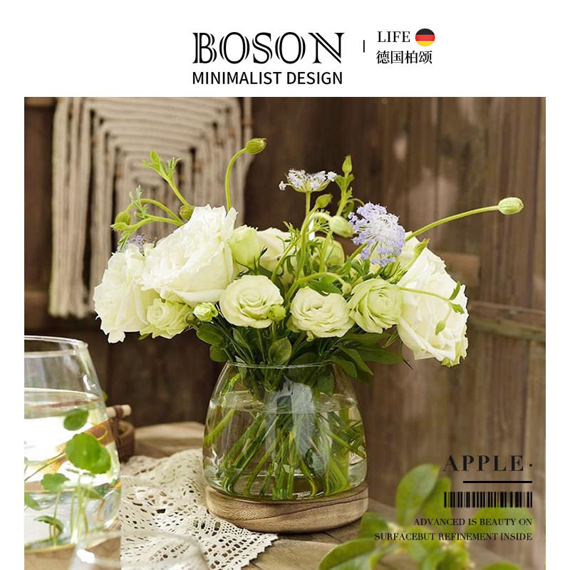 BOSON·Apple·花瓶水培大口径植物玻璃插花盆鱼缸客厅摆件 |绿萝