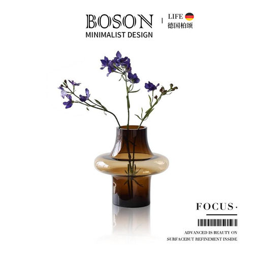 BOSON·Focus·花瓶轻奢中古玻璃桌面摆件高级感客厅装饰 | 焦点