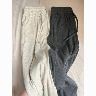 直筒垂感慵懒宽松设计感高腰阔腿裤 女2025新款 子 糯米裤 春秋薄款