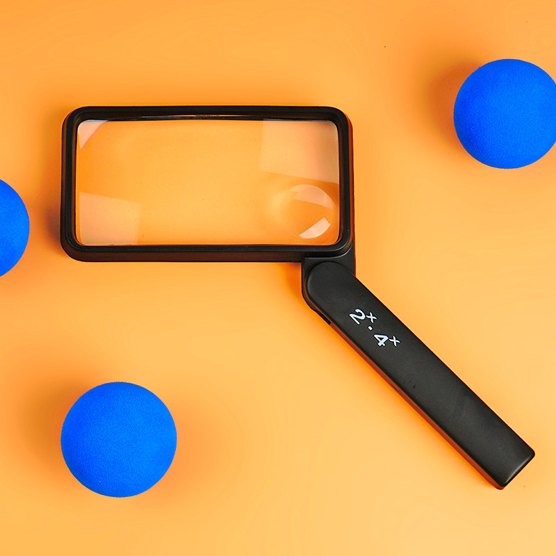 方形2倍折叠儿童户外观察放大镜