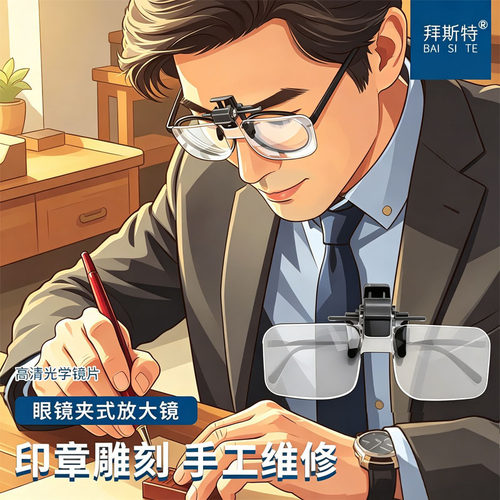 拜斯特2倍头戴夹式高清放大镜