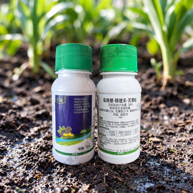 花趣28%氟羧醚精喹禾灭草松防除草剂