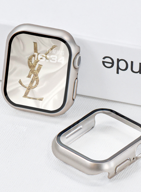 适用Apple WatchS11/S10保护壳钢化膜一体式iWatchS9/8保护套苹果手表ultra/7/6/5/4代全包壳超薄40/44/41/45