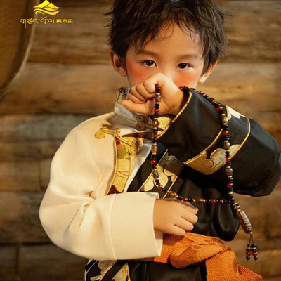 藏布拉新款藏族服装儿童藏式藏袍2025新款藏式民族风藏装套装男童