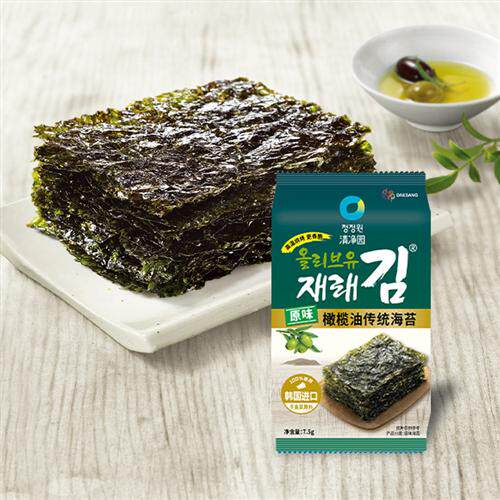 清净园原味橄榄油海苔36g紫菜饭团寿司海苔片大片即食零食小袋装