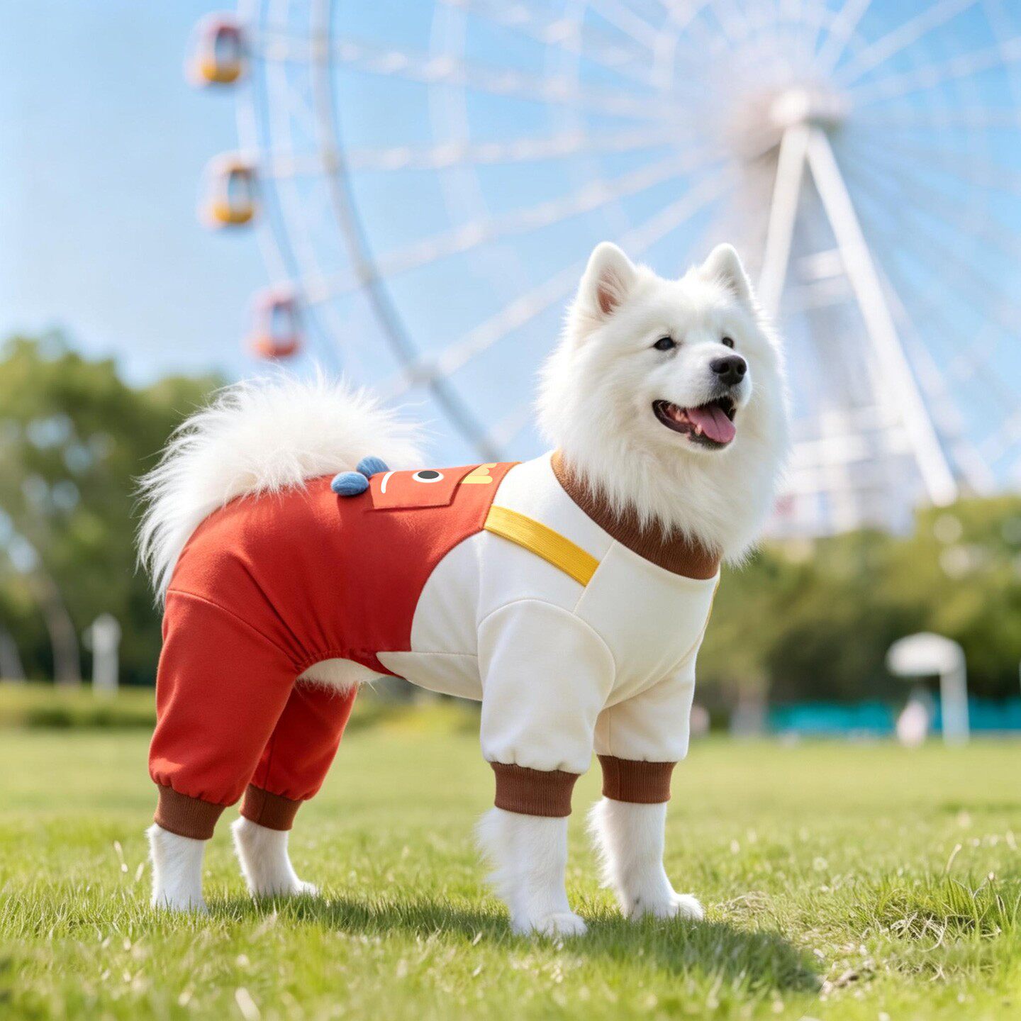 狗狗衣服春秋款四脚衣宠物边牧金毛拉布拉多中大型犬防掉毛防脏服