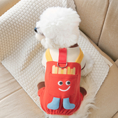 可牵引背带裤 狗狗衣服春装 薄款 宠物四脚衣比熊泰迪马尔济斯小型犬