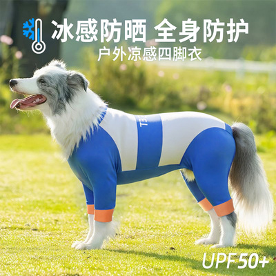 狗狗凉凉衣夏天防虫薄款边牧夏季防晒衣服中大型犬冰感宠物四脚衣