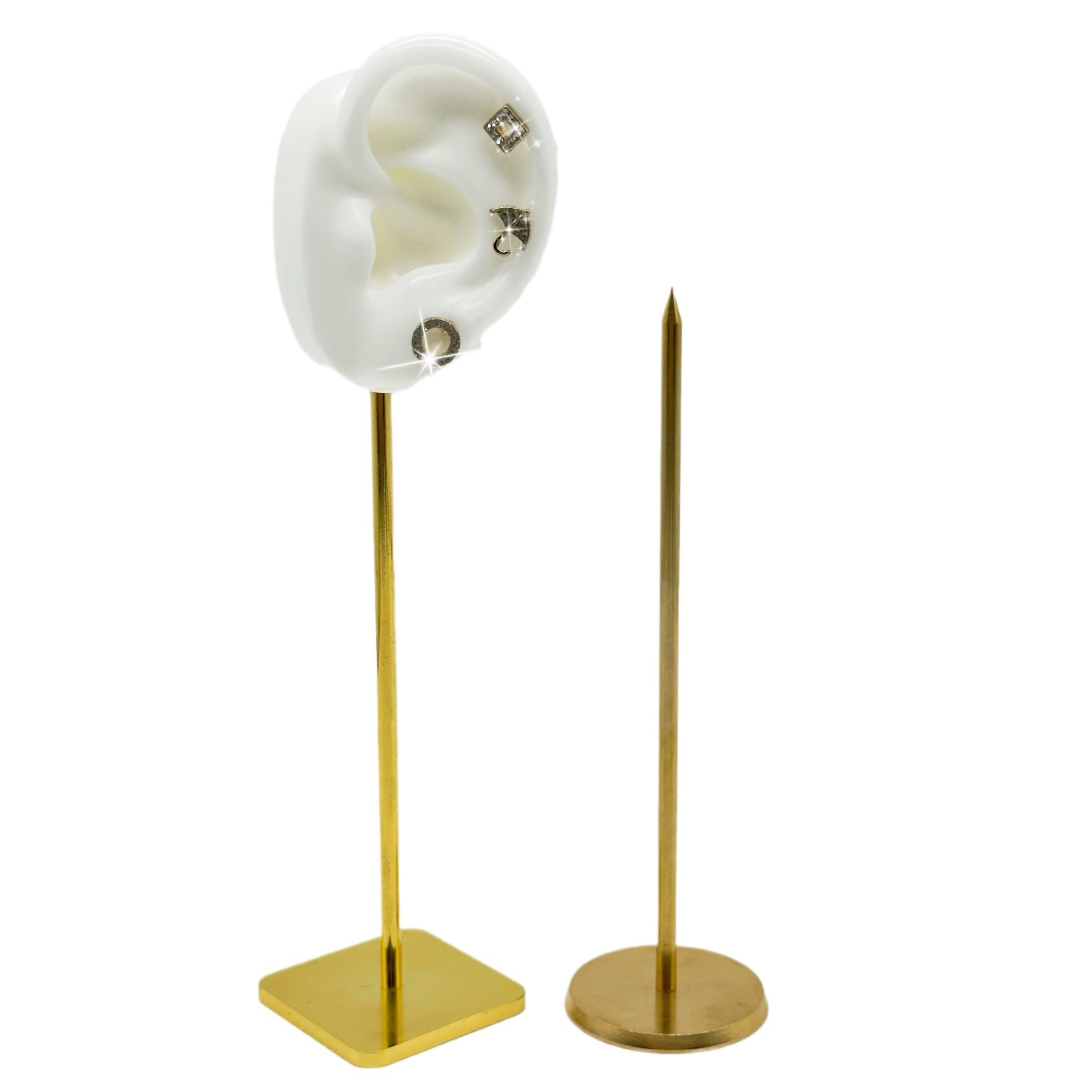 仿真硅胶耳朵模型采耳教学耳机助听器展示架练习针灸模型饰品展示