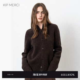 开衫 Kip row风全羊毛经典 25AW秋冬新款 气质休闲宽松毛衣女 Market