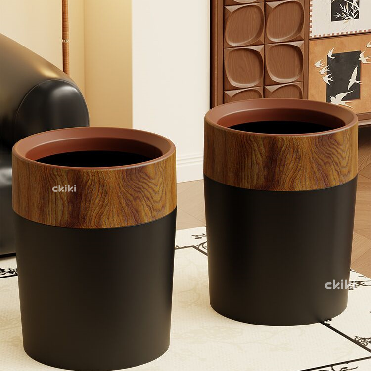 新中式双层垃圾桶高颜值厕所纸篓