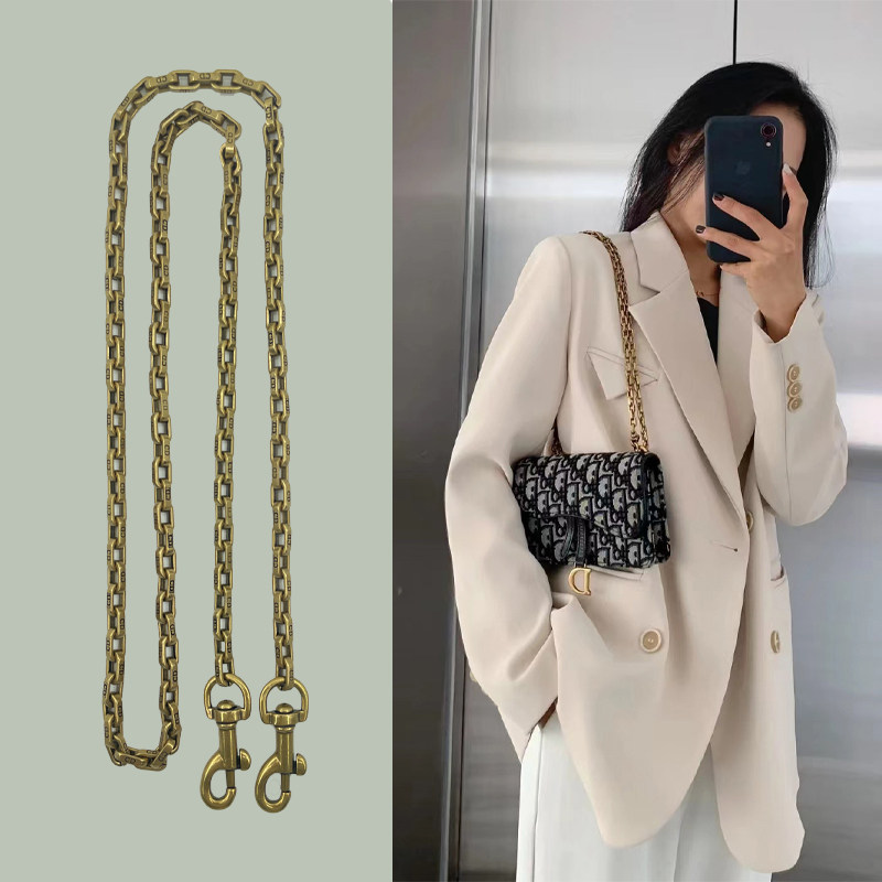 适用dior迪奥马鞍包链条斜挎包替换改造包包金属链子单买