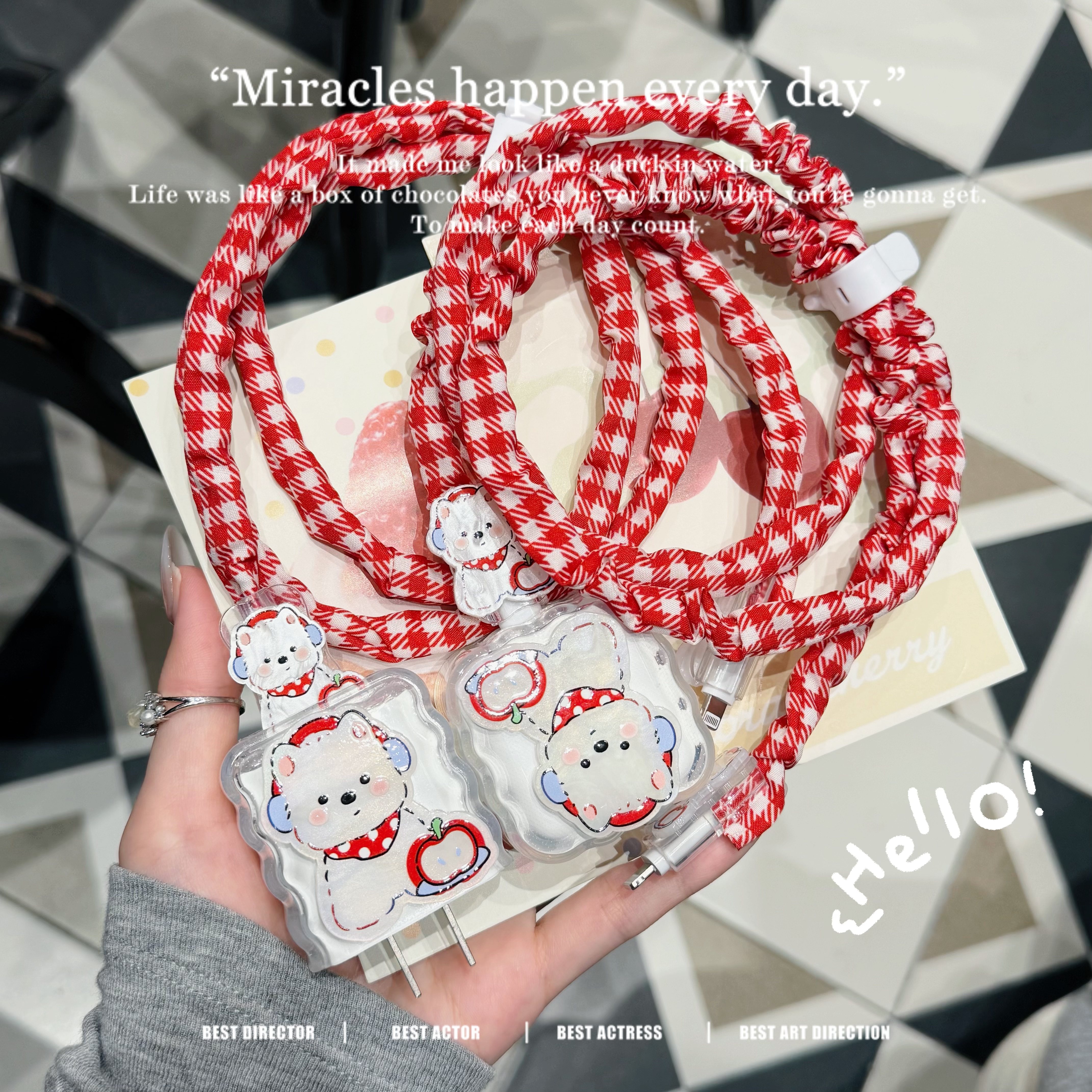 红苹果西高地适用华为充电头保护套66/88/100w数据线保护套mate80,3C数码配件,充电器保护套,淘宝优惠券,粉丝福利购,淘宝优惠卷