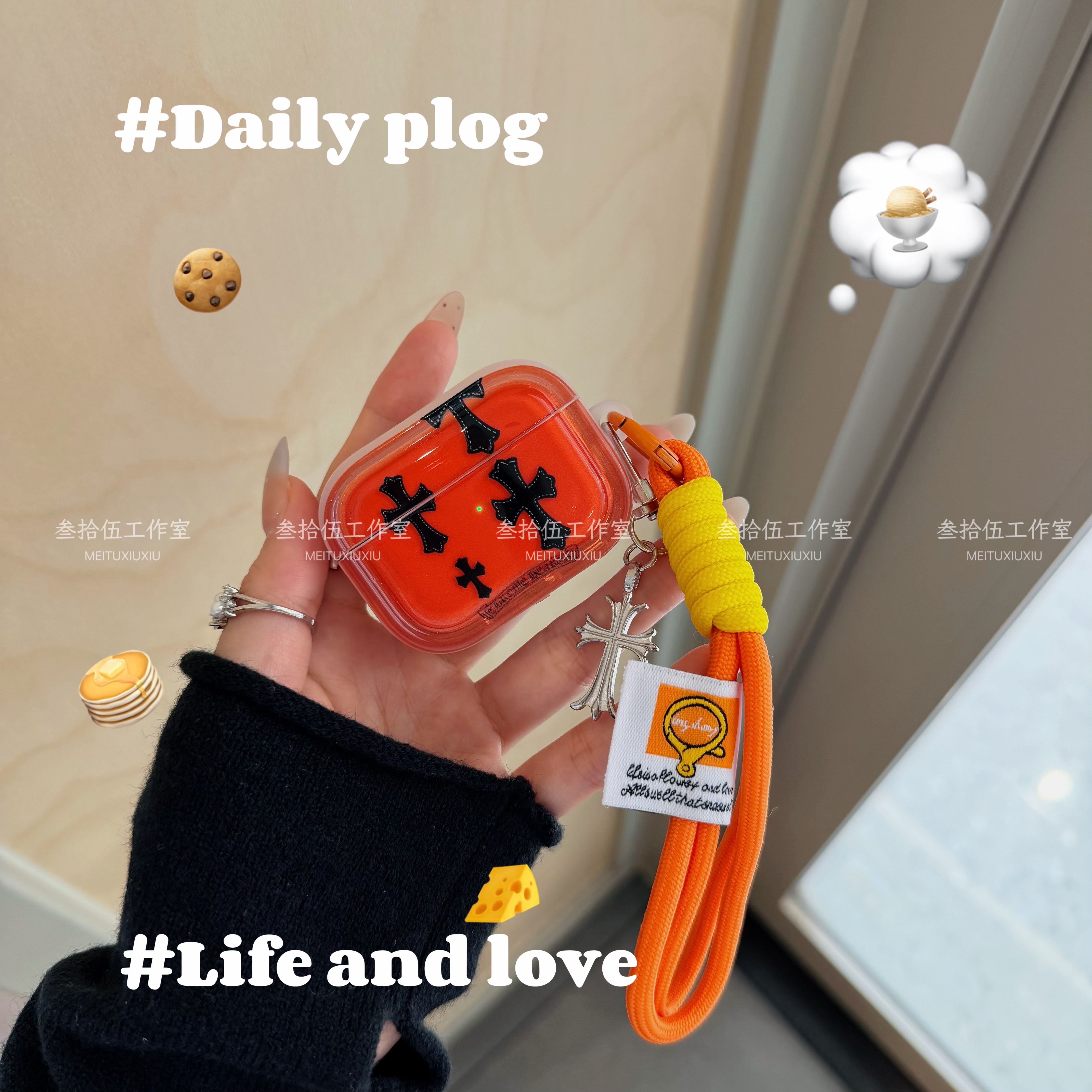 创意十字架适用苹果耳机套