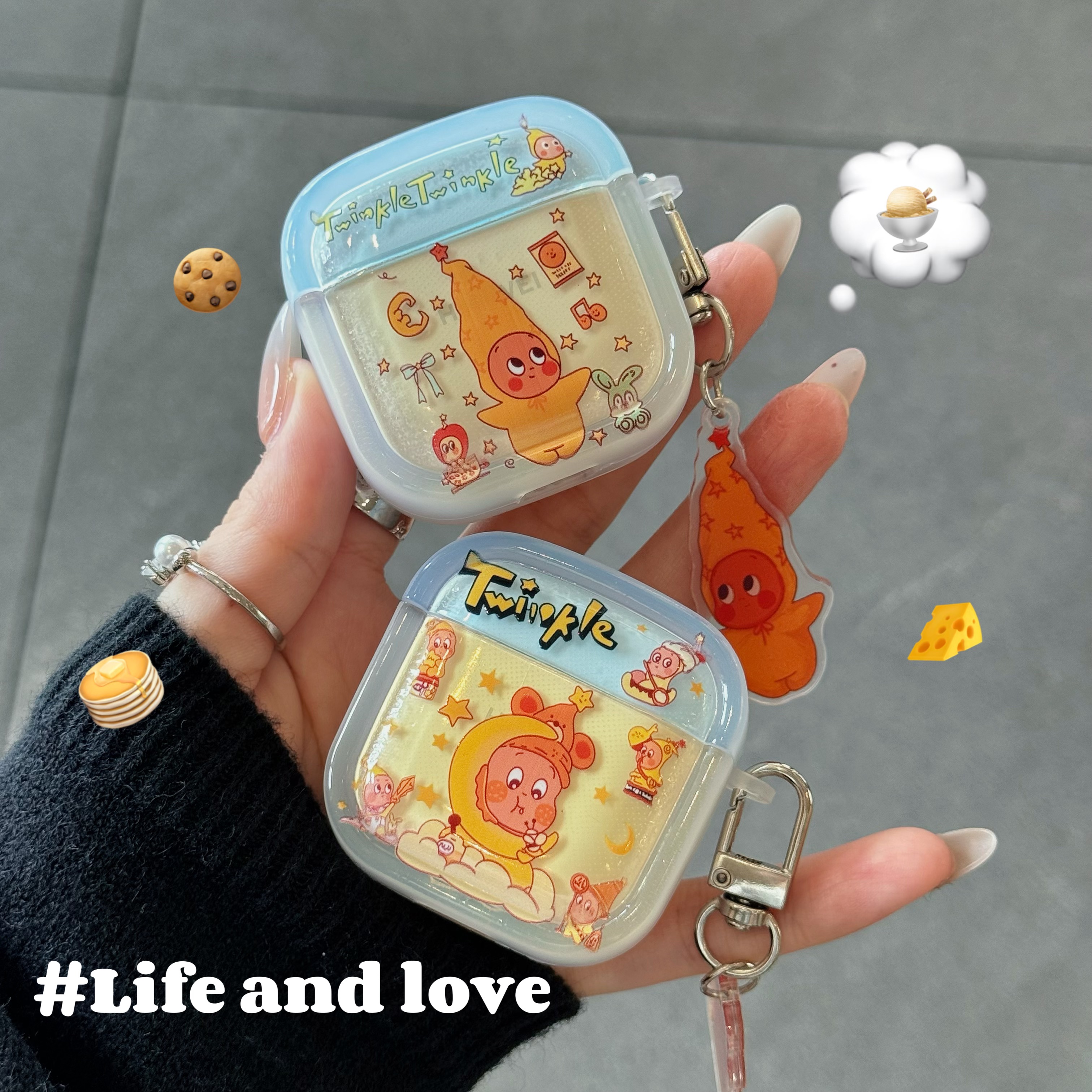 苹果华为耳机保护套星星人可爱