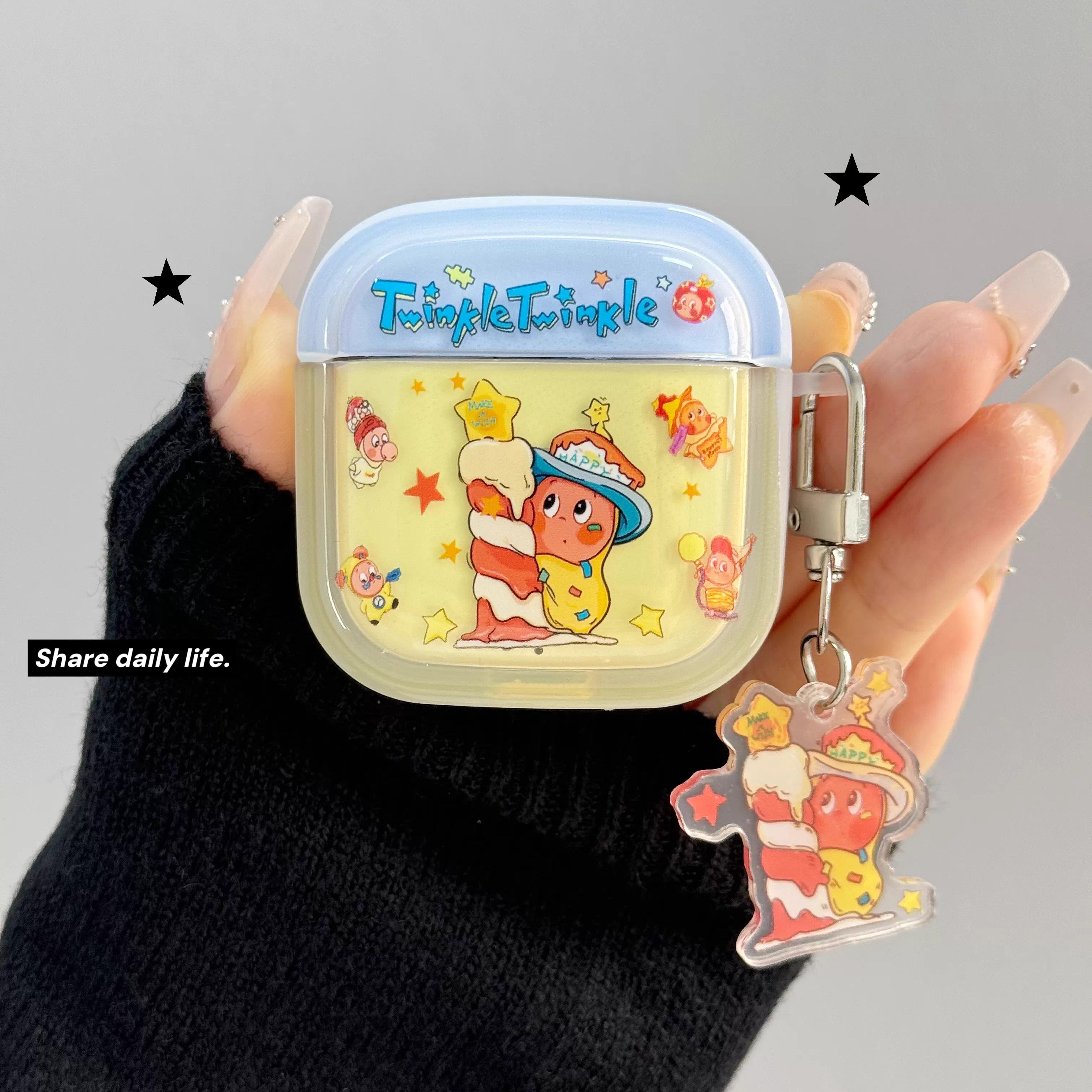 少女心蜡烛星星人适用于华为freebuds7i/6i/5i保护套se2/se3苹果AirPods Pro无线蓝牙耳机3/4代防摔情侣壳,3C数码配件,耳机保护套,淘宝优惠券,粉丝福利购,淘宝优惠卷