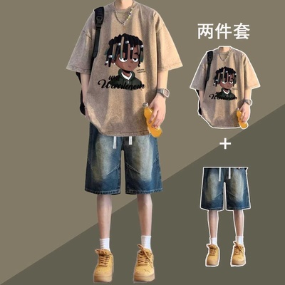 夏季新款短袖短裤男生套
