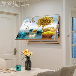 网红镶钻晶瓷画表箱配电盒装饰画新中式家和关富贵遮电挡弱电闸开
