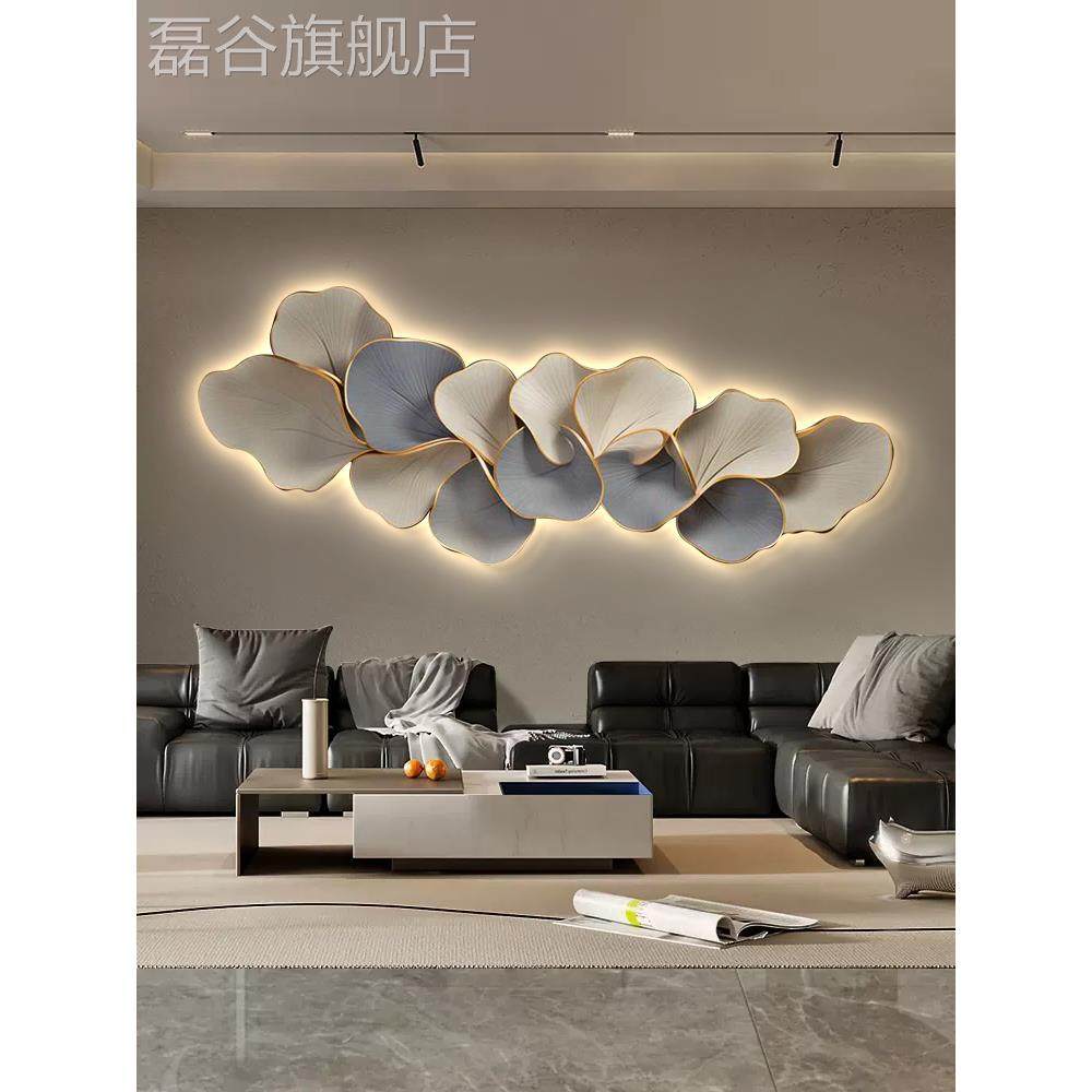 网红一团和气客厅装饰中式轻奢风创意沙发背景挂头画床造画型发光,家居饰品,氛围画/灯画,淘宝优惠券,粉丝福利购,淘宝优惠卷