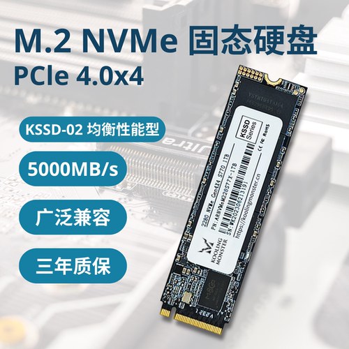 酷寒怪兽KSSD-02 笔记本电脑固态硬盘 游戏SSD M.2 NVMe PCle4.0