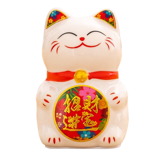 可爱创意招财猫摆件办公室桌面家居装饰收银台小礼物摆件装饰