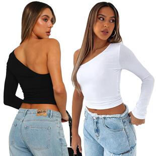 streetwear fall for shirts tees neck asymmetrical long