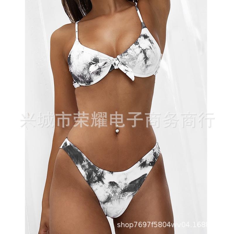 color solid push-up and pads chest with swimsuit two-piece