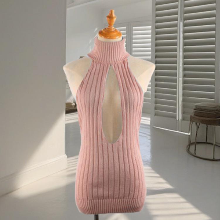 Backless Sexy Sweater for Women Virgin Killer Open Back