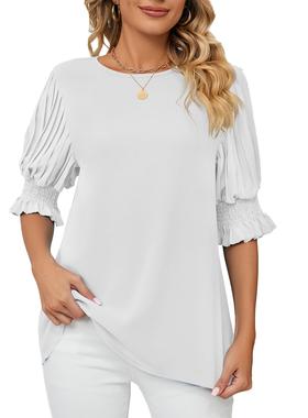 women for top chiffon loose sleeve princess ruffled neck