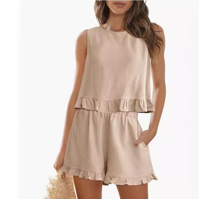 Womens one neck piece belly sleeveless and high pleated