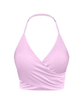 Halter bra quick dry brushed backless bra spaghetti straps
