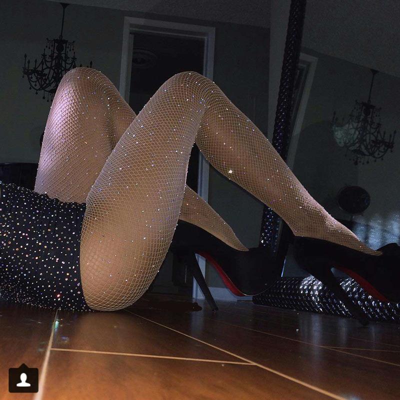 Sexy stockings hot diamond fishnet stockings colored