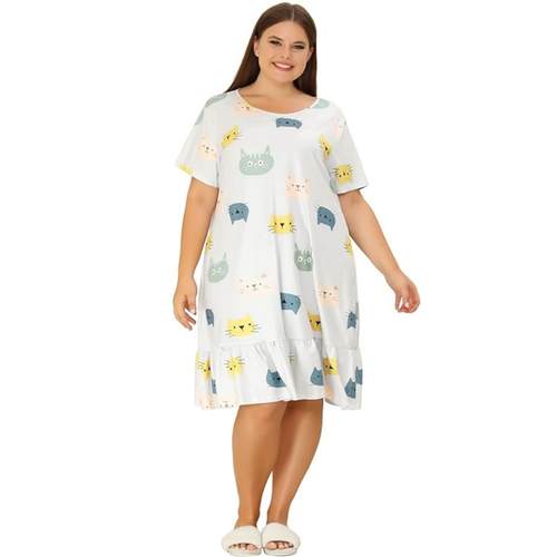 Casual Comfortable Plus Size Dress Pajamas Home Clothes