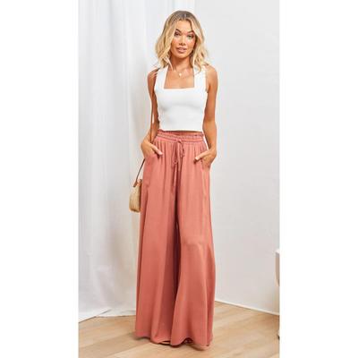 women for pants skirt long high-waist wide-leg waistband