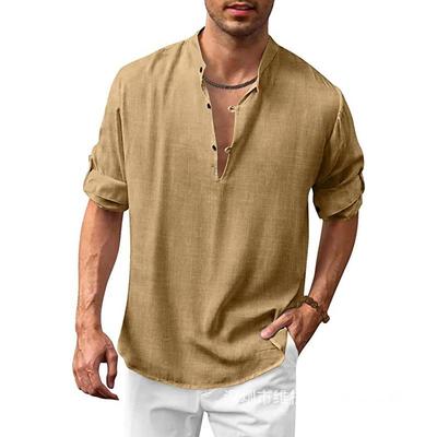 shirt T-shirt long-sleeved shirt hippie beach casual linen