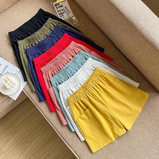 shorts slim linen summer large high shorts pants loose
