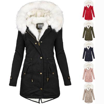 Winter Parka Women Plus Velvet Waist Cotton Jacket Women